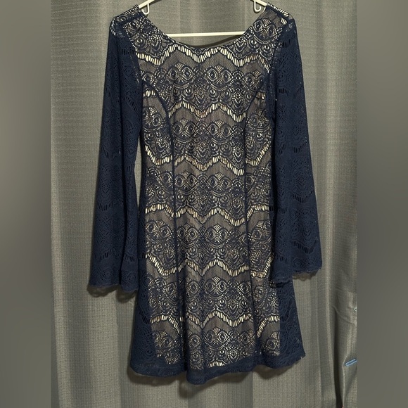 Xhilaration Navy Lace Dress - Picture 1 of 4